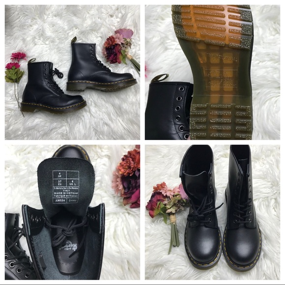 New! Dr Marten 1460 Black Leather Combat Boot - Picture 9 of 12